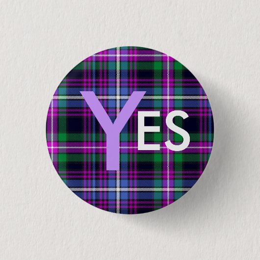 Indy Tartan-ja Schottland-Unabhängigkeit Pinback Button (Vorderseite)