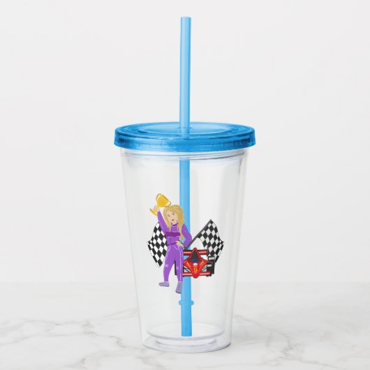 Indycar Race Chick Acryltrinkbecher (Vorderseite)