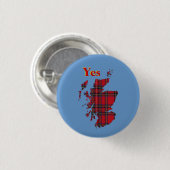 #indyref Tartan ja Schottland Pinback Button (Vorne & Hinten)