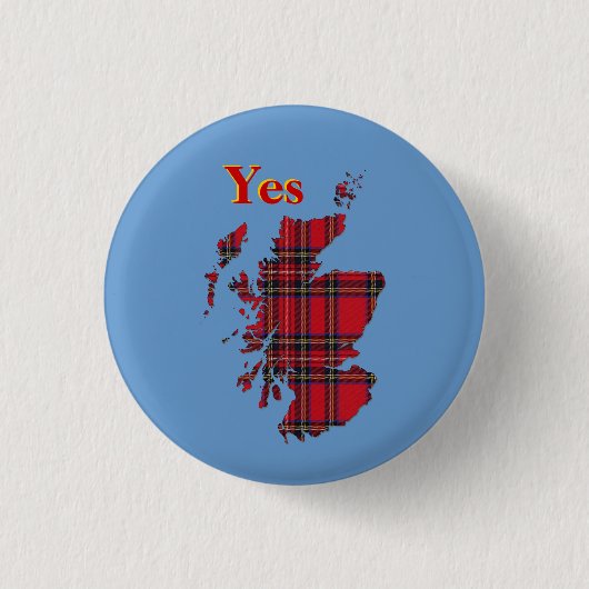 #indyref Tartan ja Schottland Pinback Button (Vorderseite)