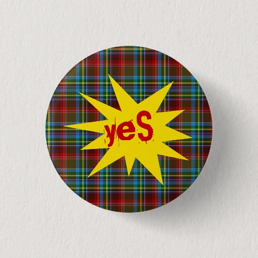 #indyref Tartan-Punk ja Schottland Pinback Button (Vorderseite)