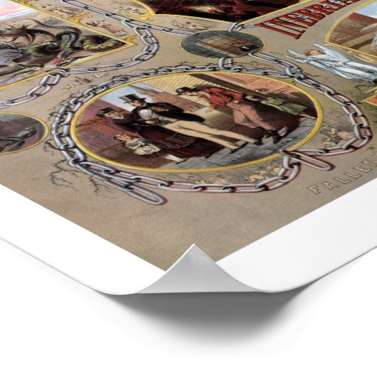 Inebriates Express — Vintages Temperance-Poster Poster (Ecke)