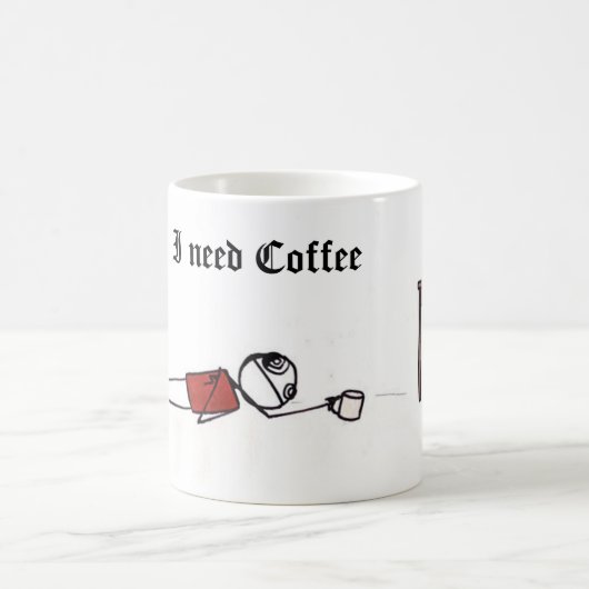 ineedcoffee, benötige ich Kaffee Kaffeetasse (Mittel)