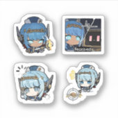 Ineffa Genshin Impact 4er Stickerbogen Aufkleber (Vorderseite)