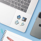 Ineffa Genshin Impact 4er Stickerbogen Aufkleber (Laptop mit iPhone)