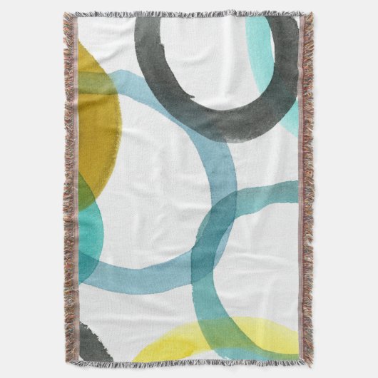 Ineinander greifen der gelben u. blauen Kreise Decke (Vorderseite Vertikal)