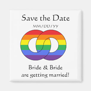 Ineinander greifenringe - Regenbogen - Magnet