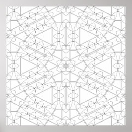 Ineinandergreifende geometrische Fliesenmuster-Kol Poster