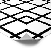 Ineinandergreifende Gitter-Mandala mit eckiger Fli Poster (Ecke)
