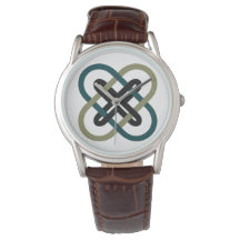 Ineinandergreifende X Classic-Braunleder-Armbanduh