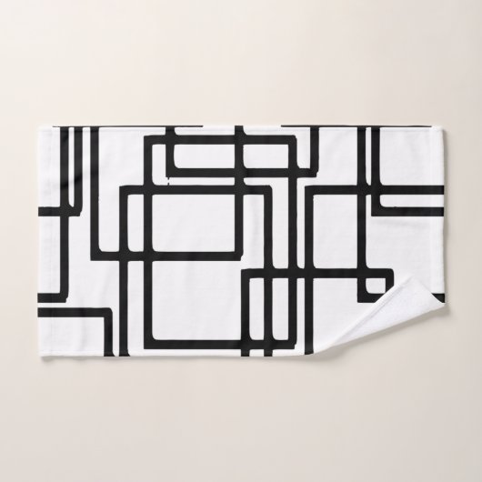 Ineinandergreifender schwarze badhandtuch set (Handtuch)