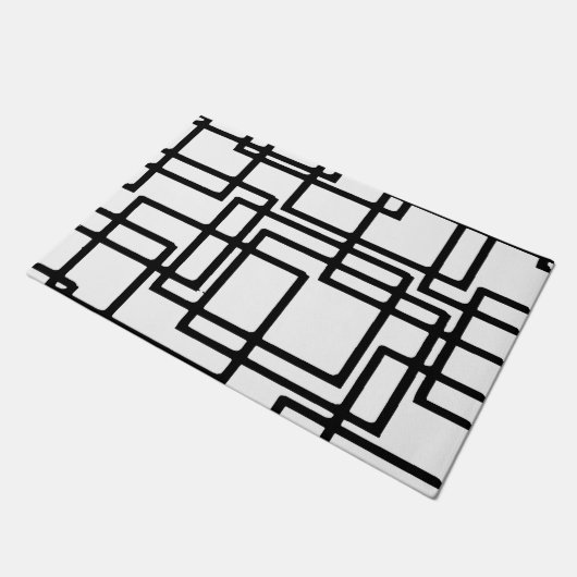 Ineinandergreifender schwarze fußmatte (Schrägansicht)