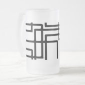 Ineinandergreifender schwarze mattglas bierglas (Vorderseite Links)
