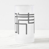 Ineinandergreifender schwarze mattglas bierglas (Mittel)