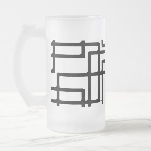 Ineinandergreifender schwarze mattglas bierglas (Links)