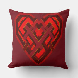 Ineinandergreifendes Herz der Liebe – Moderne Geom Kissen