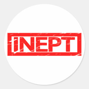Inept-Briefmarke Runder Aufkleber