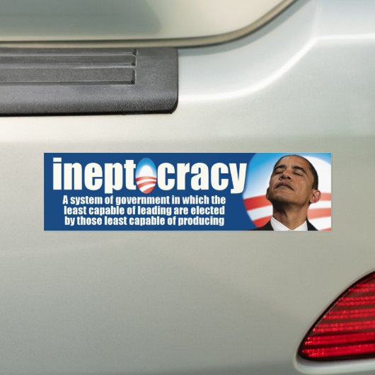 ineptocracy - AntiObama Autoaufkleber (Auf Auto)