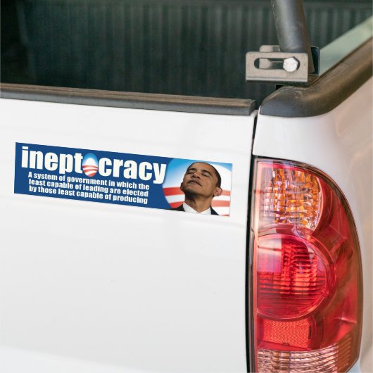ineptocracy - AntiObama Autoaufkleber (Auf Lkw)