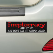 Ineptocracy Autoaufkleber (Auf Auto)