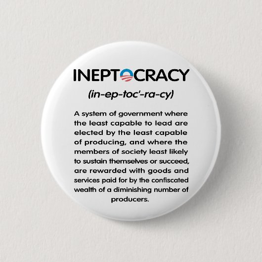 Ineptocracy Button (Vorderseite)