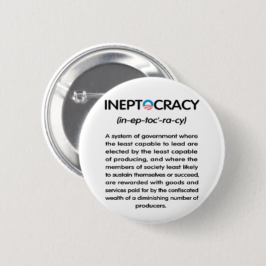 Ineptocracy Button (Vorne & Hinten)