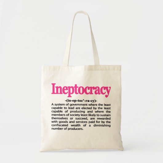 Ineptocracy Definitions-Tasche Tragetasche (Vorne)