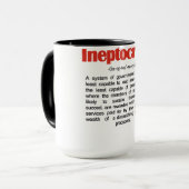 Ineptocracy Definitions-Tasse Tasse (Vorderseite Links)