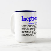 Ineptocracy Definitions-Tasse Zweifarbige Tasse (Vorderseite Links)
