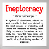 Ineptokratie Definition Poster (24"x24") (Vorne)