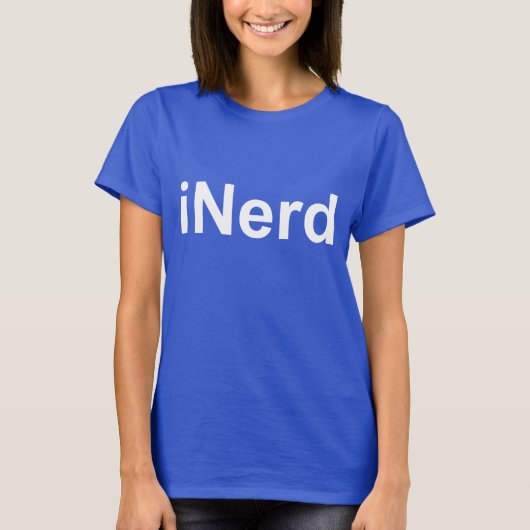 iNerd nicht iPhone oder iPad witziger lustiger Hoo T-Shirt (Vorderseite)