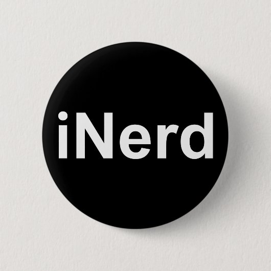 iNerd nicht iPhone oder iPad witziges humorvolles Button (Vorderseite)