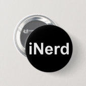 iNerd nicht iPhone oder iPad witziges humorvolles Button (Vorne & Hinten)