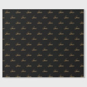 Ines gold Design Lettering Geschenkpapier (Flach)