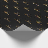 Ines gold Design Lettering Geschenkpapier (Ecke)
