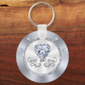 Inexpensive, 60th Wedding Anniversary Party Favors Schlüsselanhänger (Rückseite)