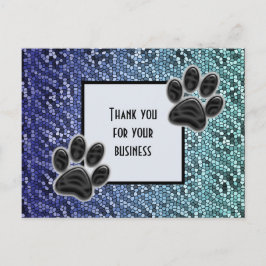 Inexpensive Animal Paw Vielen Dank für Ihr Busines Postkarte