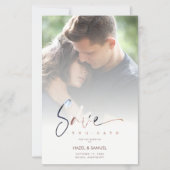 Inexpensive Low Cost Modern Vellum Effect Wedding (Vorderseite)