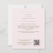 Inexpensive Romantic Pink Arch Photo & Initials QR (Rückseite)