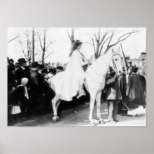 Inez Milholland on White Horse - Frauensuffrage Poster