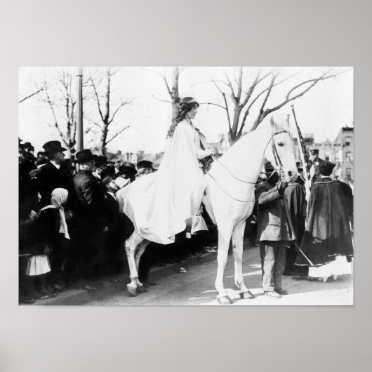 Inez Milholland on White Horse - Frauensuffrage Poster (Vorne)