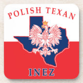 Inez Polish Texan Getränkeuntersetzer (Vorderseite)