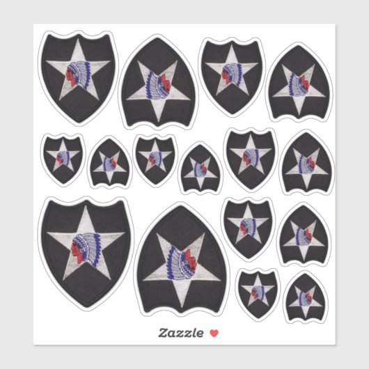 INF Infanterieabteilung Indischer Leiter Aufkleber (Blatt)