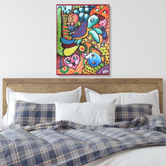 InFancy By Squid Fear City Leinwanddruck (Insitu (Schlafzimmer))