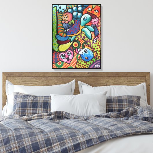 InFancy By Squid Fear City Leinwanddruck (Insitu (Schlafzimmer))