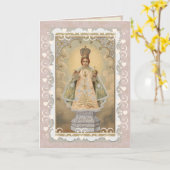Infant Jesus of Prague Religious Card Karte (Gelbe Blume)