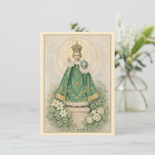 Infant of Prague Prayer St. Patricks Day (Stehend Vorderseite)