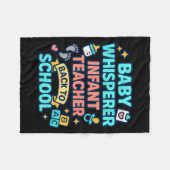 Infant Teacher Baby Whisperer Back To School Dayca Fleecedecke (Vorderseite (Horizontal))