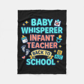 Infant Teacher Baby Whisperer Back To School Dayca Fleecedecke (Vorderseite)