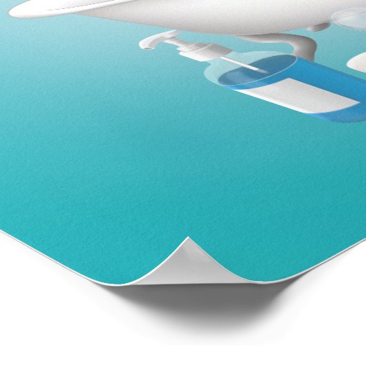 Infant Tom and Jerry Taking a Bath Poster (Ecke)